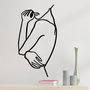 Wallity Woman 2 - Accesorio de pared de metal decorativo Negro